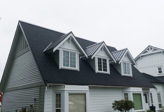 Residential Roof Sample Photo with White Siding